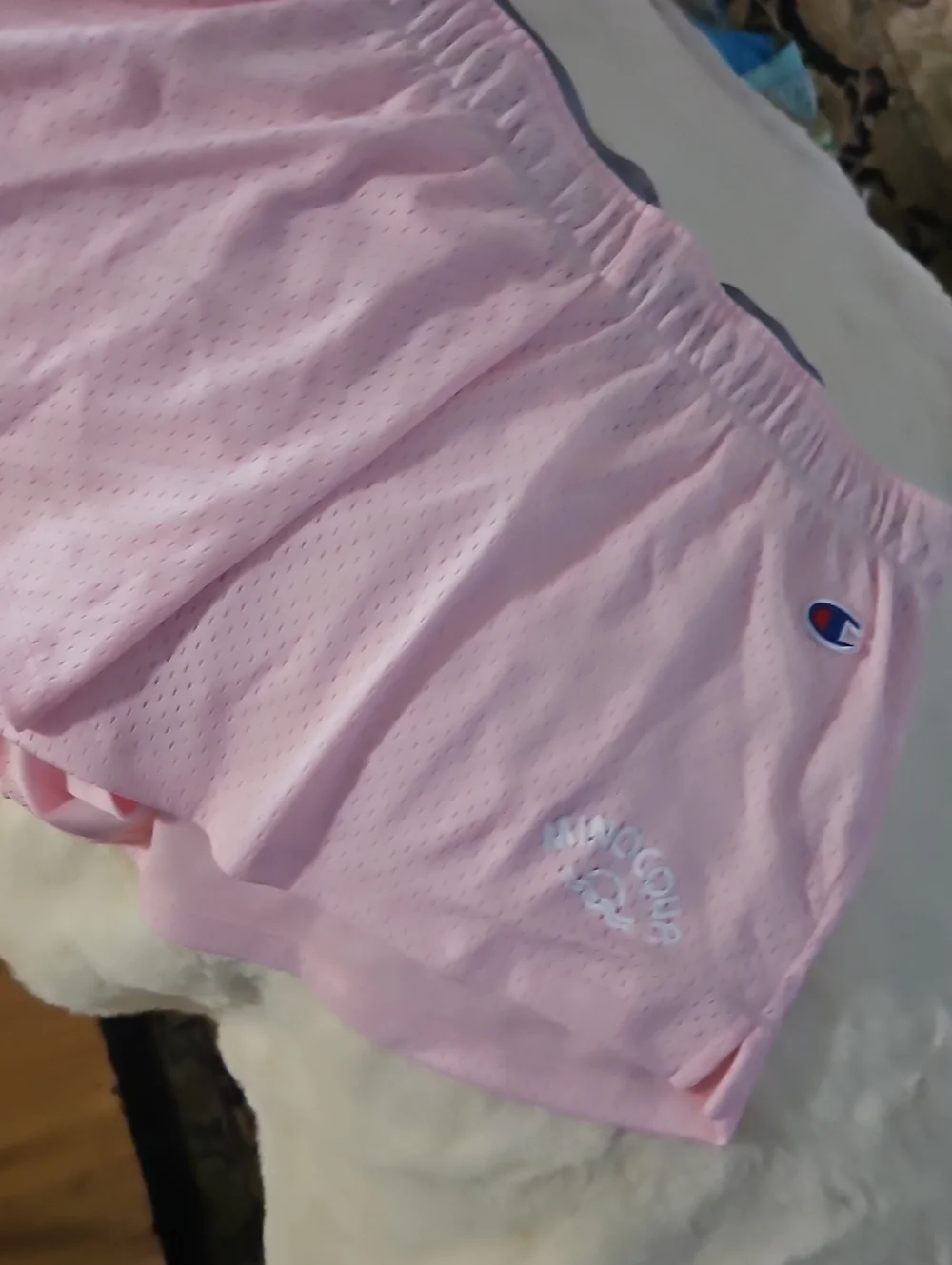 Champion Women's Pink Mesh Athletic Shorts